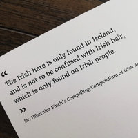 CARD – Irish hare, as featured in 'Dr Hibernica Finch's Compelling Compendium ..