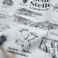 Torre delle Stelle Tea Towel – Illustrated Sardinian Nature & Culture