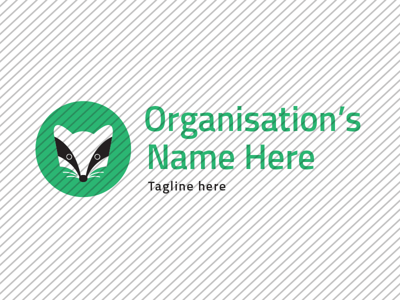 Predesigned Badger logo by Aga Grandowicz. Horizontal 2.