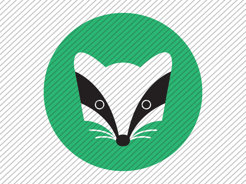 Predesigned Badger logo by Aga Grandowicz. Icon only.