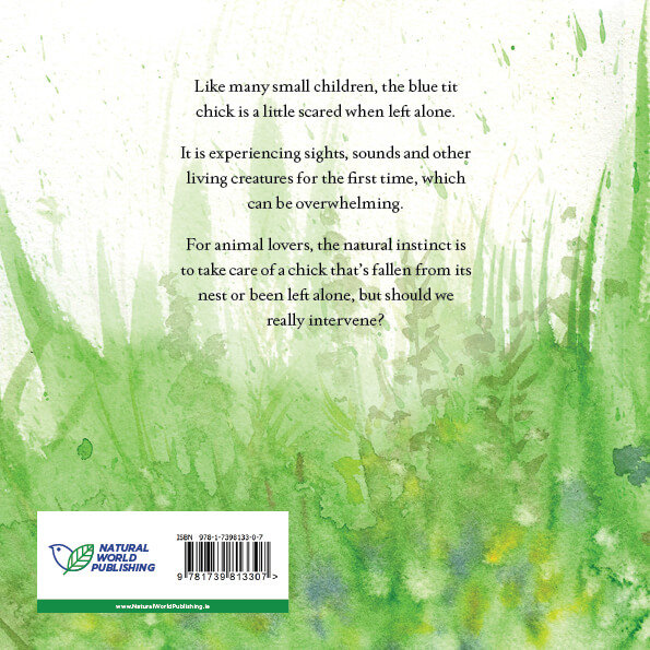 Blue tit chick – children's book by Bernardine Mulryan and Aga Grandowicz_back