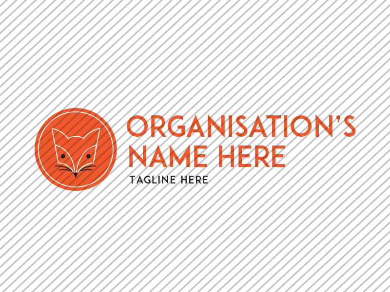 Predesigned Fox logo by Aga Grandowicz. Horizontal 1.