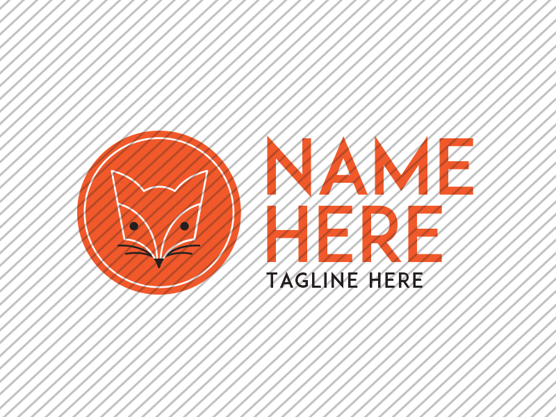 Predesigned Fox logo by Aga Grandowicz. Horizontal 2.