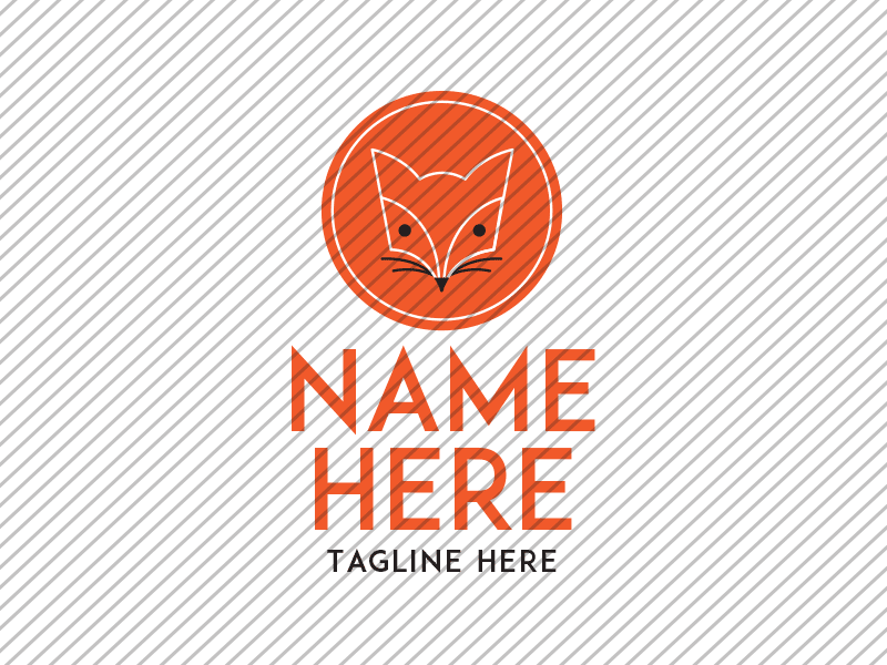 Predesigned Fox logo by Aga Grandowicz. Stacked 2.