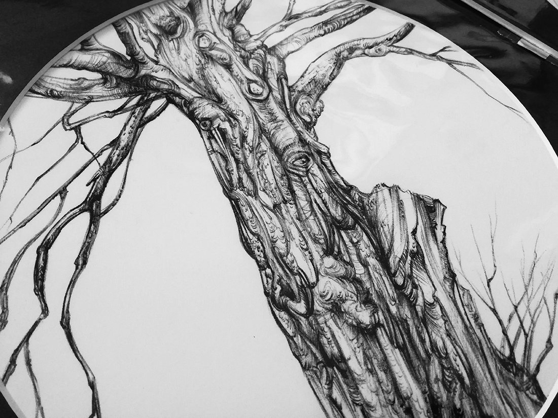 Trees of Marlay Park #4, A4 fine art print from a drawing by Aga Grandowicz