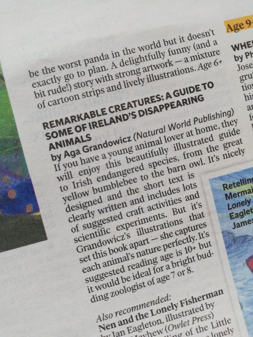 Irish Independent-review_Remarkable Creatures: a guide to some of Ireland’s