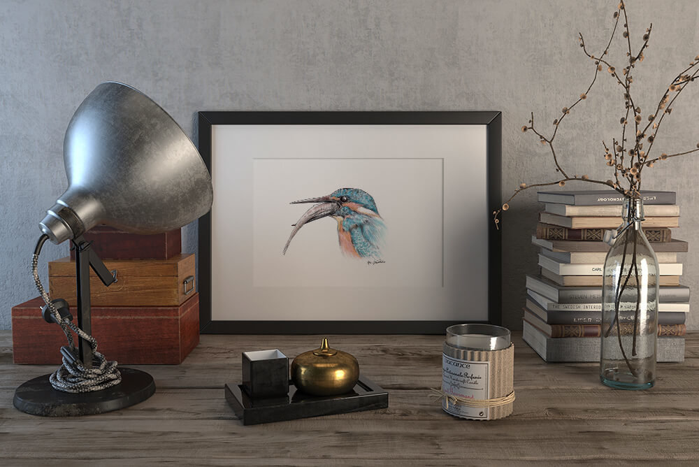 Kingfisher #2 – original artwork by Aga Grandowicz.