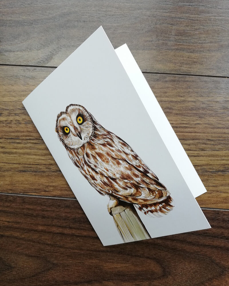 short-eared-owl-artwork-greeting-card-by-aga-grandowicz1