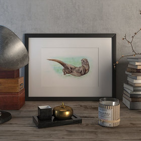 Eurasian otter – original artwork by Aga Grandowicz.